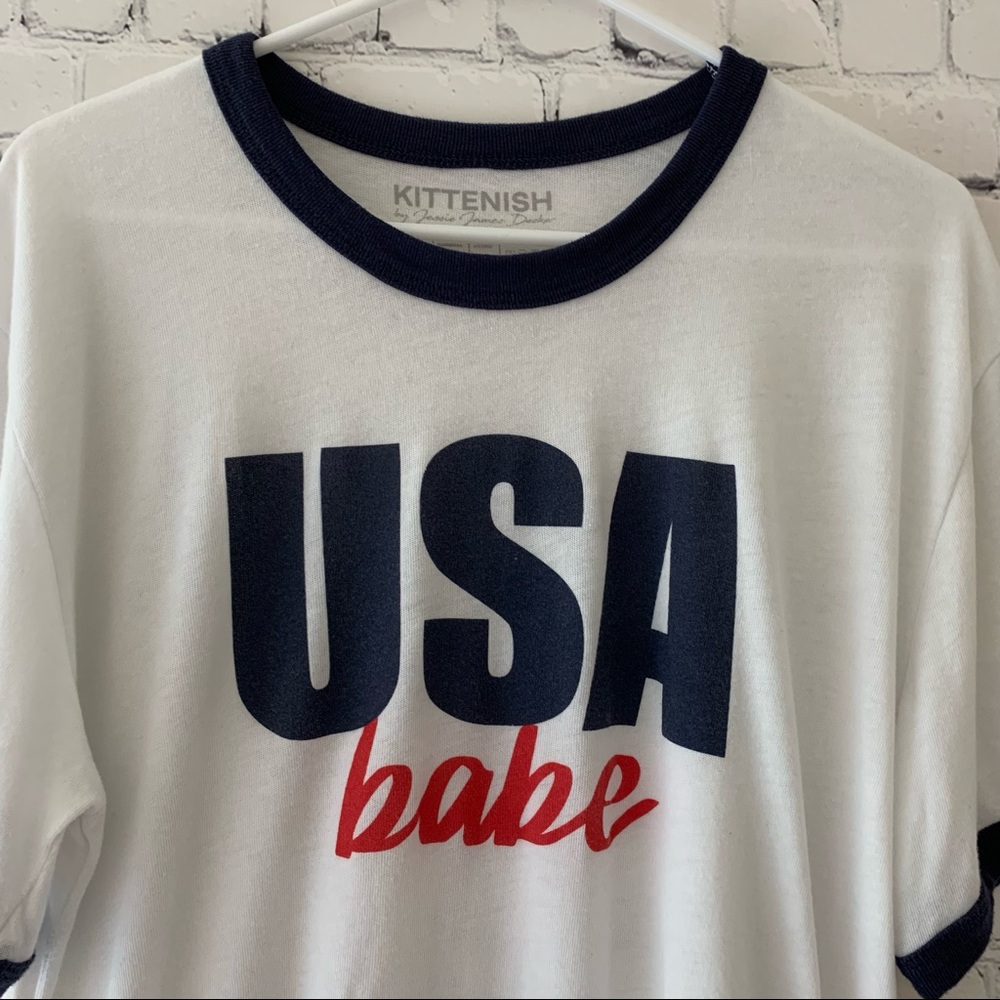 Kittenish by Jessie James Decker USA Babe Short sleeve tee shirt | size XL - Picture 3 of 8